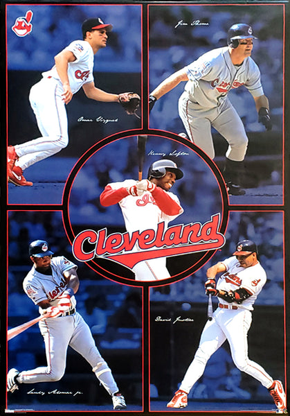Cleveland Indians "Five Stars" Poster (Vizquel, Thome, Lofton, Alomar, Justice) - Costacos Sports 1998