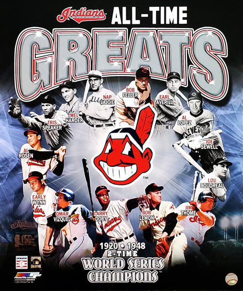 Cleveland Indians "All-Time Greats" (14 Legends) Premium Poster Print - Photofile Inc.