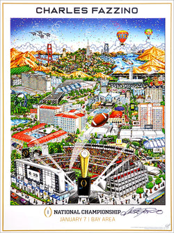 College Football National Championship Game 2019 (SF Bay Area) Official Pop Art Event Poster by Fazzino