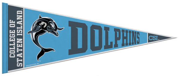 College of Staten Island CSI DOLPHINS Official NCAA Team Felt Pennant - Rico Inc.