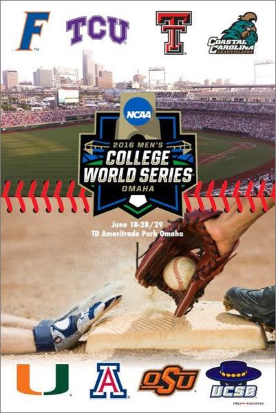 NCAA Baseball College World Series 2016 Official Event Poster - ProGraphs Inc.