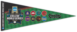 NCAA College World Series 2025 8-Team-Logos Premium Felt Commemorative Pennant - Wincraft