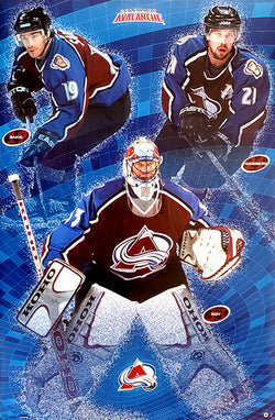 Colorado Avalanche "Three Legends" Poster (Sakic, Forsberg, Roy) - Costacos 2002