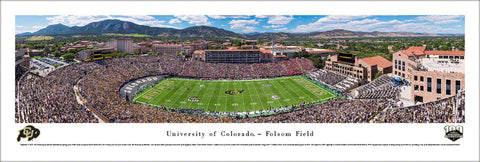 Colorado Buffaloes Football Folsom Field 100th Season Gameday Panoramic Poster - Blakeway 2023