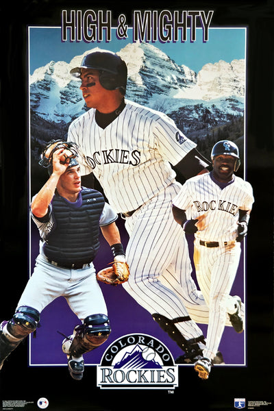 Colorado Rockies "High & Mighty" (1994) Poster (Andres Galarraga, Joe Girardi, Eric Young) - Costacos Final Stock Collection