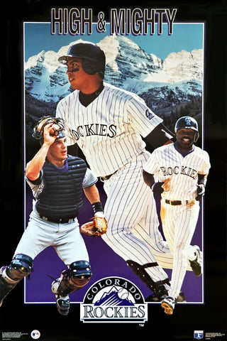 Colorado Rockies "High & Mighty" (1994) Poster (Andres Galarraga, Joe Girardi, Eric Young) - Costacos Final Stock Collection