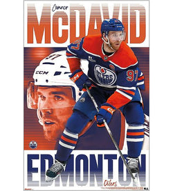 Connor McDavid "Warrior" Edmonton Oilers NHL Hockey Poster - Costacos Sports 2026
