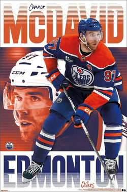 Connor McDavid "Warrior" Edmonton Oilers NHL Hockey Poster - Costacos Sports 2026