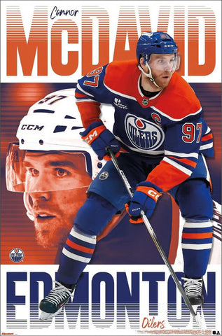 Connor McDavid "Warrior" Edmonton Oilers NHL Hockey Poster - Costacos Sports 2026