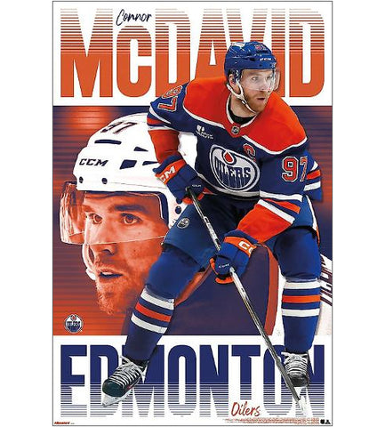 Connor McDavid "Warrior" Edmonton Oilers NHL Hockey Poster - Costacos Sports 2026