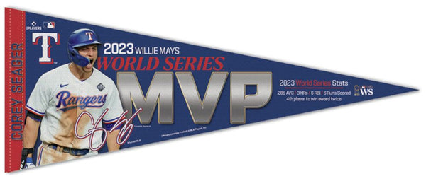 Corey Seager Texas Rangers 2023 World Series MVP Premium Felt Collector's Pennant - Wincraft