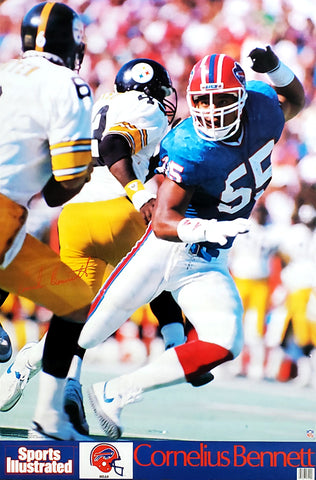 Cornelius Bennett NFL Signature Action Series Buffalo Bills Sports Illustrated Poster - Marketcom 1989