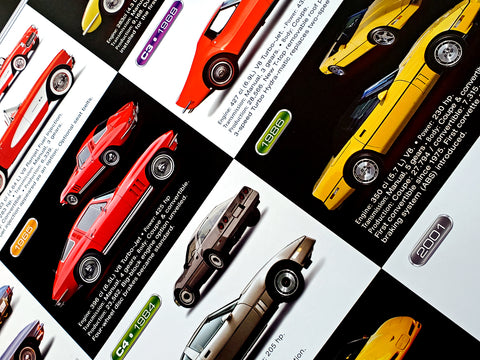 Autoevolution Posters Chevrolet Corvette Evolution (29 Classic Sportscars) Official Automobi ...