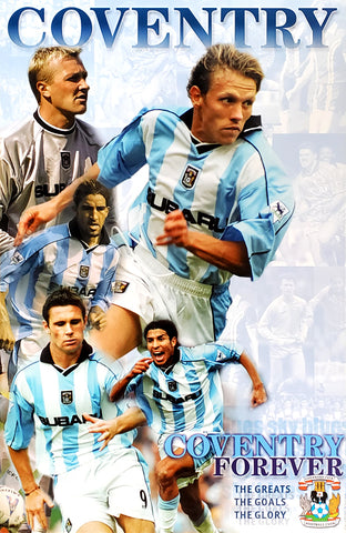 Coventry City FC "Coventry Forever" EPL Football Action Poster - U.K. 2000
