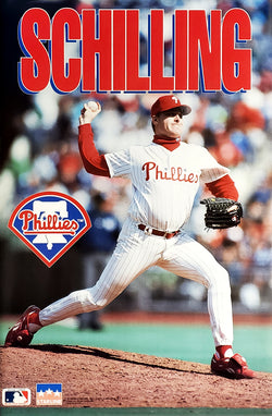 Curt Schilling "Heat" Philadelphia Phillies MLB Action Poster - Starline 1993