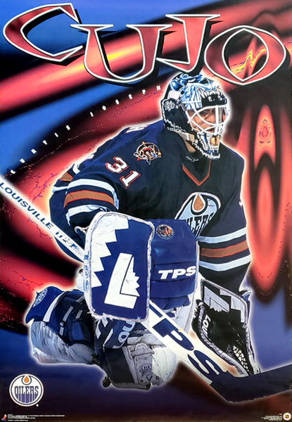 Curtis Joseph "Cujo" Edmonton Oilers NHL Hockey Goalie Action Poster - Costacos 1997