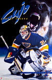 Curtis Joseph "Cujo" St. Louis Blues 1994 NHL Theme Action Poster - Costacos Final Stock Collection