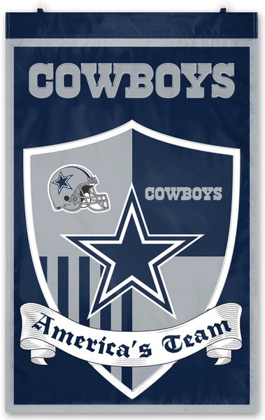 Dallas Cowboys Coat-of-Arms-Style Premium 24x36 Applique WALL BANNER - Party Animal
