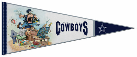 Dallas Cowboys Football "The Fan" by Gary Patterson NFL Felt Pennant - Rico Inc.