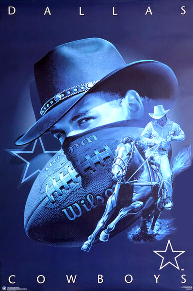 Dallas Cowboys Official NFL Pro Player Theme Art Design Poster - Costacos Sports 1997