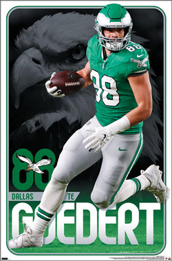 Dallas Goedert "Superstar" Philadelphia Eagles TE NFL Action Wall Poster - Costacos 2024