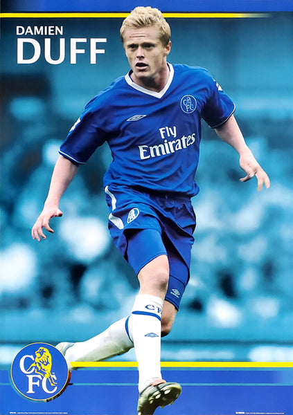 Damien Duff Chelsea FC Superstar Soccer Football EPL Action Poster - GB Posters 2004