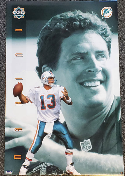 Dan Marino "Power Portrait" (1995) Miami Dolphins QB NFL Action Poster - Costacos Brothers