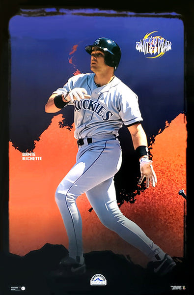 Dante Bichette "Dante's Peak" Colorado Rockies MLB Baseball Action Poster - Costacos 1997