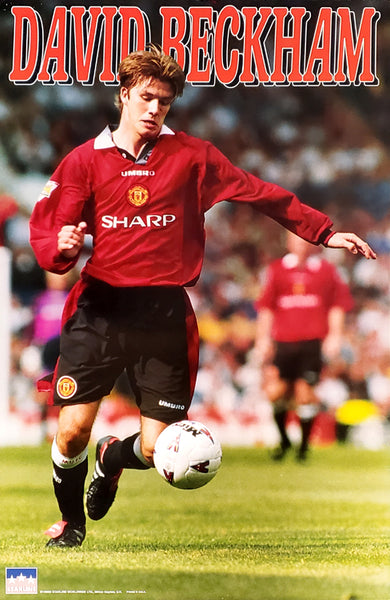 David Beckham "Action" Manchester United EPL Football Soccer Poster - Starline 1996