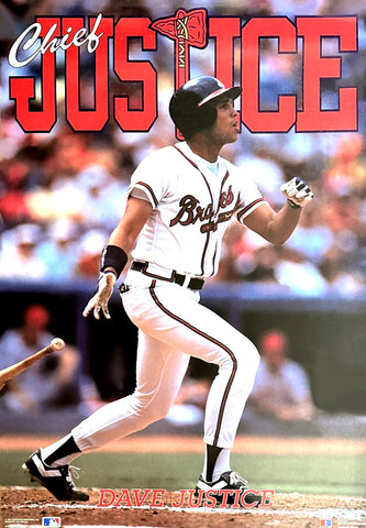 David Justice "Chief Justice" Atlanta Braves Poster - Costacos Brothers 1991