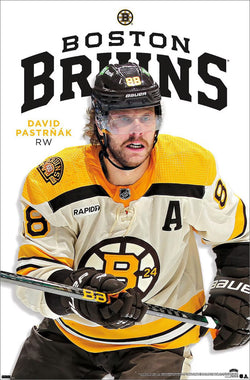David Pastrnak "Spotlight" Boston Bruins NHL Hockey Poster - Costacos Sports