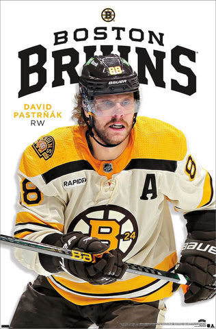 David Pastrnak "Spotlight" Boston Bruins NHL Hockey Poster - Costacos Sports