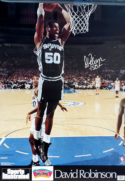 David Robinson "Two-Hand Slam" San Antonio Spurs Signature Series Poster - Marketcom/SI 1992