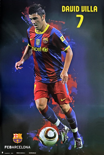 David Villa "SuperAction" FC Barcelona Poster - G.E. (Spain) 2010/11