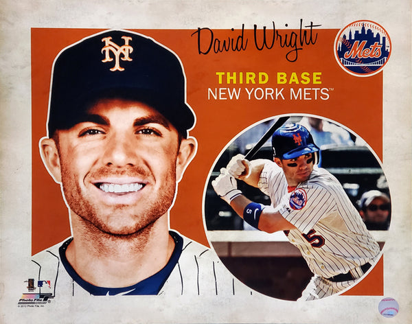David Wright "Retro SuperCard" New York Mets Premium Poster Print - Photofile 16x20