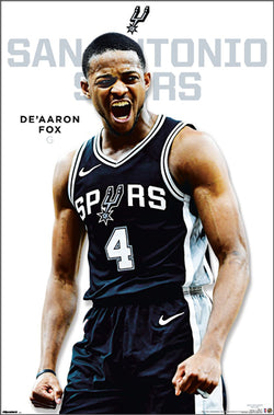 De'Aaron Fox "Intensity" San Antonio Spurs Official NBA Basketball Poster - Costacos 2026