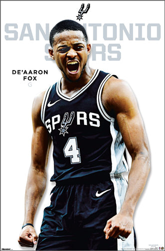 De'Aaron Fox "Intensity" San Antonio Spurs Official NBA Basketball Poster - Costacos 2026