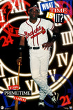 Deion Sanders "What Time?" (1994) Atlanta Braves MLB Theme Poster - Costacos Final Stock Collection