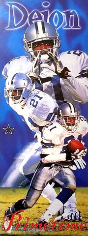 Deion Sanders "Primetime" (1996) Dallas Cowboys HUGE Door-Sized Poster - Costacos Brothers