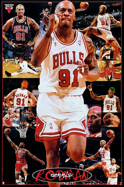 Dennis Rodman "Chicago Star" Chicago Bulls NBA Poster - Costacos 1997
