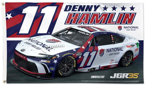 Denny Hamlin National #11 (2026) Official NASCAR Deluxe-Edition 3'x5' Flag - Wincraft