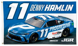 Denny Hamlin Progressive #11 2025 Official NASCAR Deluxe-Edition 3'x5' Flag - Wincraft