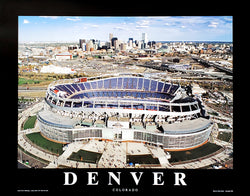 Denver Broncos Invesco Field Inaugural Season Aerial View 22x28 Poster Print - Aerial Views Inc.