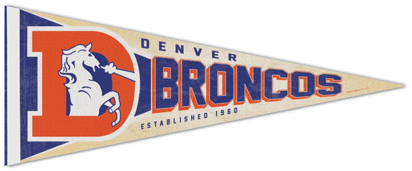 Denver Broncos NFL Retro 1968-96-Style Premium Felt Collector's Pennant - Wincraft Inc.
