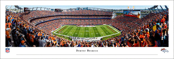 Denver Broncos Empower Field at Mile High Gameday Panoramic Poster Print - Blakeway Worldwide