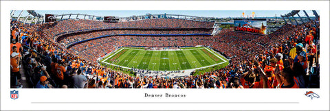 Denver Broncos Empower Field at Mile High Gameday Panoramic Poster Print - Blakeway Worldwide
