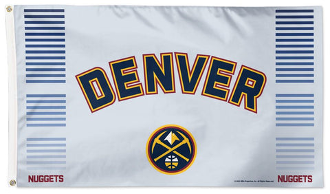 Denver Nuggets City Edition 2022-23 Official NBA Basketball 3'x5' Deluxe Banner Flag - Wincraft