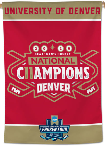 *SHIPS 4/27* Denver Pioneers 2026 NCAA Men's Hockey Frozen Four National CHAMPIONS Official 28x40 Wall BANNER- Wincraft