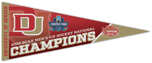 *SHIPS 4/27* Denver Pioneers 2026 NCAA Men's Hockey Frozen Four National Champions Premium Felt Pennant - Wincraft