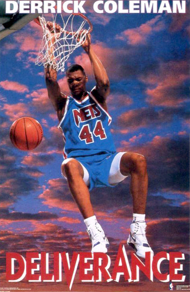 Derrick Coleman "Deliverance" (1991) New Jersey Nets Poster - Costacos Brothers
